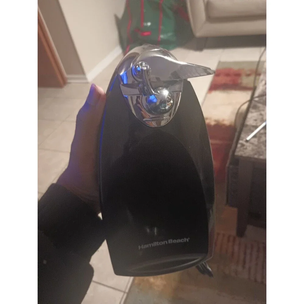Hamilton Beach Black Electric Can Opener #76380 Bottle Opener Knife Sharpener